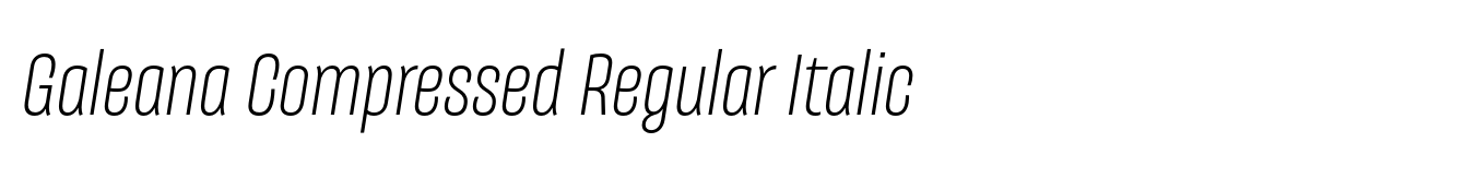 Galeana Compressed Regular Italic image